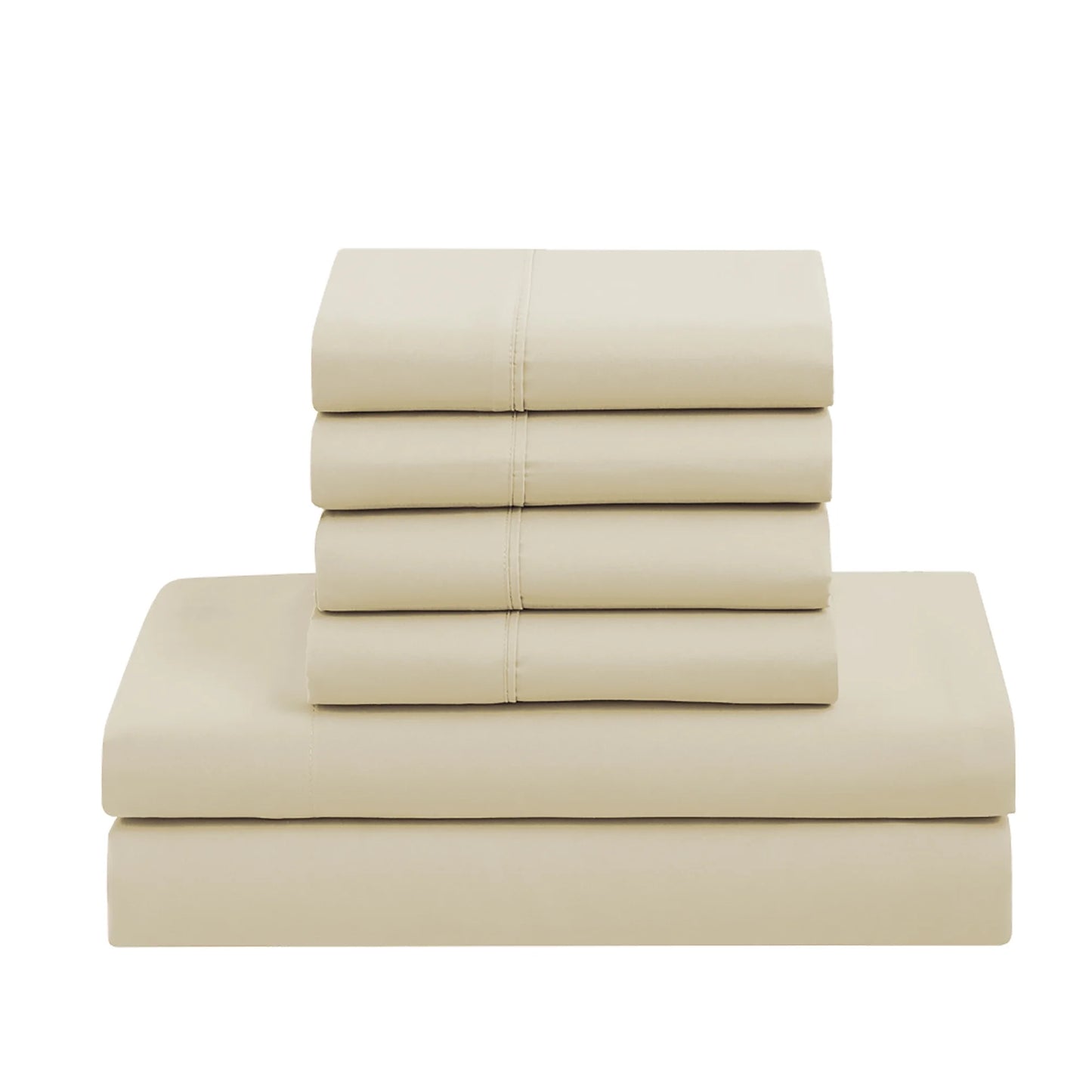 Luxury Cream 5-Piece Bed in a Bag down Alternative Comforter Set, Twin