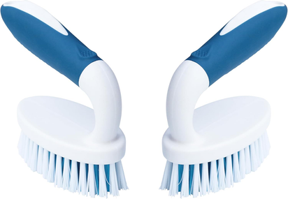 Scrub Brush, 2 Pack Household Cleaning Brushes with Stiff Bristles, Scrubbing Brush for Carpet, Shower, Bathtub, Kitchen, Pool Tile, Bathroom Scrubber, Small