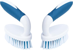 Scrub Brush, 2 Pack Household Cleaning Brushes with Stiff Bristles, Scrubbing Brush for Carpet, Shower, Bathtub, Kitchen, Pool Tile, Bathroom Scrubber, Small