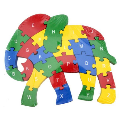 Kids Wooden Building Blocks Montessori Alphabets Numbers Puzzle Learning Fun Toy