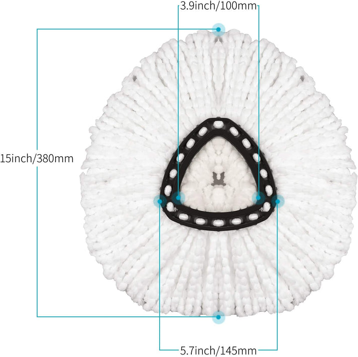 4 Pack Mop Head Replacement Compatible with Ocedar Mop Refills Easywring Spin Mop Refills Microfiber Mop Replacement Head