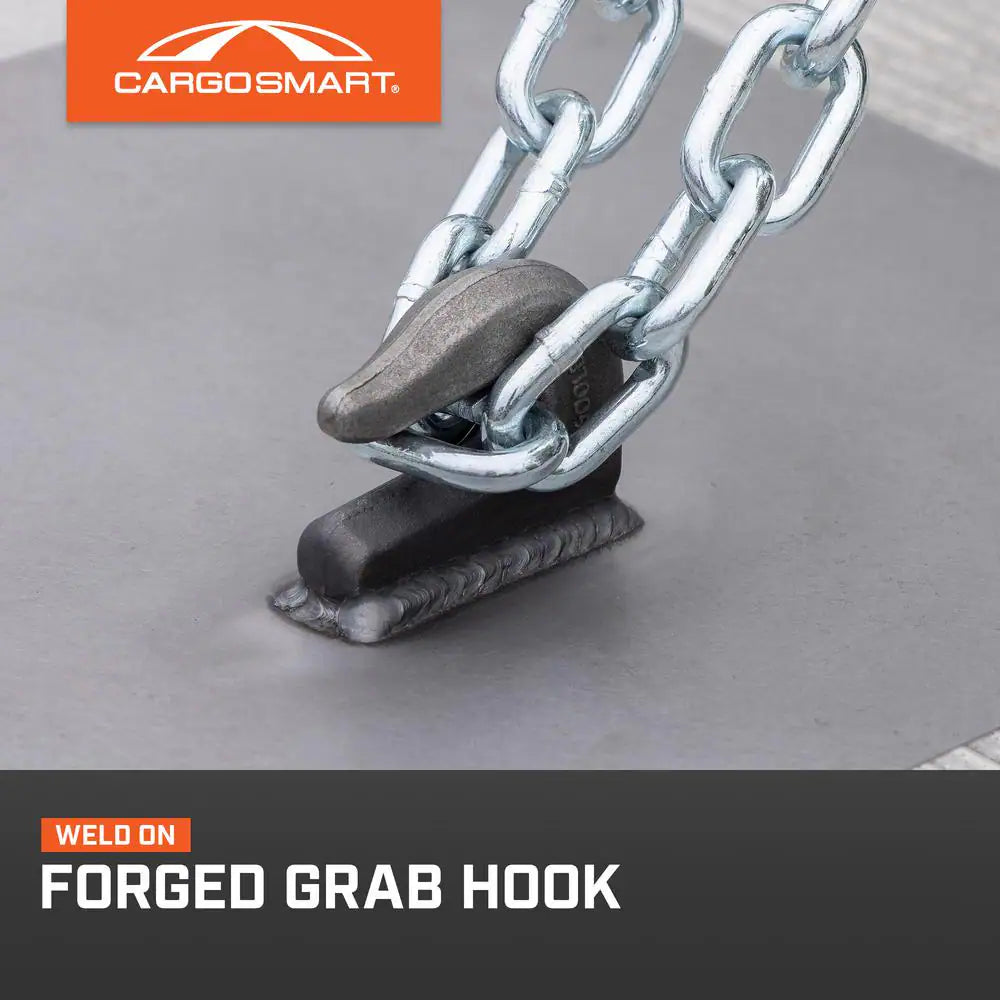 3/8 In. Heavy Duty Forged Weld-On Grab Hook with 6,600 Lb. Safe Work Load - 1 Pack