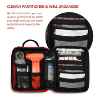 KITGO First Aid Kits, Premium Emergency Kits, Compartments for Home, Office, 103 Piece Set