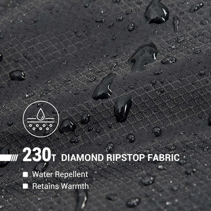 XL Cotton Flannel Sleeping Bags, Oversized Weatherproof 3-Season Sleep Bag with Hood for Camping & Hiking & Backpacking, 17.6℉-54℉ (Black)