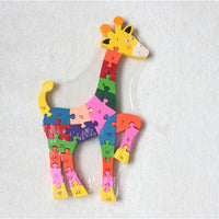 Kids Wooden Building Blocks Montessori Alphabets Numbers Puzzle Learning Fun Toy