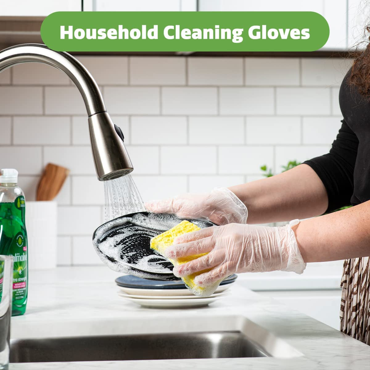 Disposable Vinyl Gloves – Clear, Latex-Free, Powder-Free, Bpa-Free – Safe for Food Handling, Cooking & Cleaning