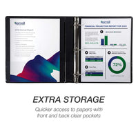 Durable 1 Inch 3 Ring Binder, Made in USA, D Ring Binder, FSC 100% Recycled Chipboard, Black, 12 Pack