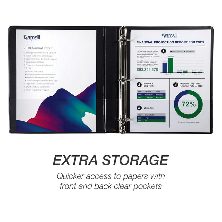 Durable 1 Inch 3 Ring Binder, Made in USA, D Ring Binder, FSC 100% Recycled Chipboard, Black, 12 Pack