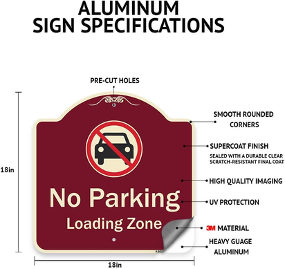 Designer Series Sign - Visitor Parking (With Right Arrow) | Burgundy 18