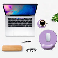 Ergonomic Mouse Pad with Wrist Support, Cute Wrist Pad with Non-Slip Rubber Base for Computer, Laptop, Home Office Gaming, Working, Easy Typing & Pain Relief,Clove Purple