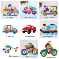 Kids Wooden Building Blocks Montessori Alphabets Numbers Puzzle Learning Fun Toy