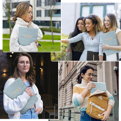 13.3-14 Inch Laptop Sleeve Case Faux Suede Leather for 13.3 13.5 13.6 14 Inches Macbook Air Pro Retina 13