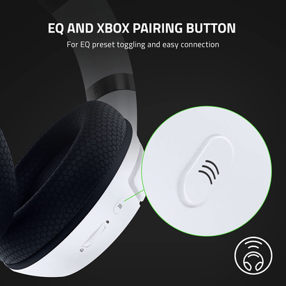 Kaira Wireless Gaming Headset for Xbox Series X|S, Xbox One: Triforce Titanium 50Mm Drivers - Cardioid Mic - Breathable Memory Foam Ear Cushions - EQ Pairing Button - Windows Sonic - White