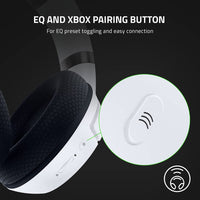 Kaira Wireless Gaming Headset for Xbox Series X|S, Xbox One: Triforce Titanium 50Mm Drivers - Cardioid Mic - Breathable Memory Foam Ear Cushions - EQ Pairing Button - Windows Sonic - White