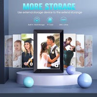 Digital Picture Frame - 10.1 Inch FHD IPS Keyboard Case for 2025 Ipad Air 13 and Ipad Pro 12.9 (6Th, 5Th, 4Th, 3Rd Gen), Magnetic Keyboard Case with Multi-Touch Trackpad