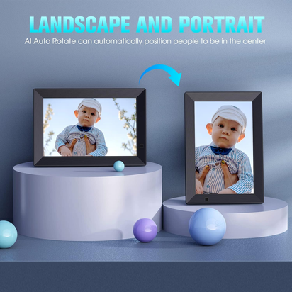 Digital Picture Frame - 10.1 Inch FHD IPS Keyboard Case for 2025 Ipad Air 13 and Ipad Pro 12.9 (6Th, 5Th, 4Th, 3Rd Gen), Magnetic Keyboard Case with Multi-Touch Trackpad