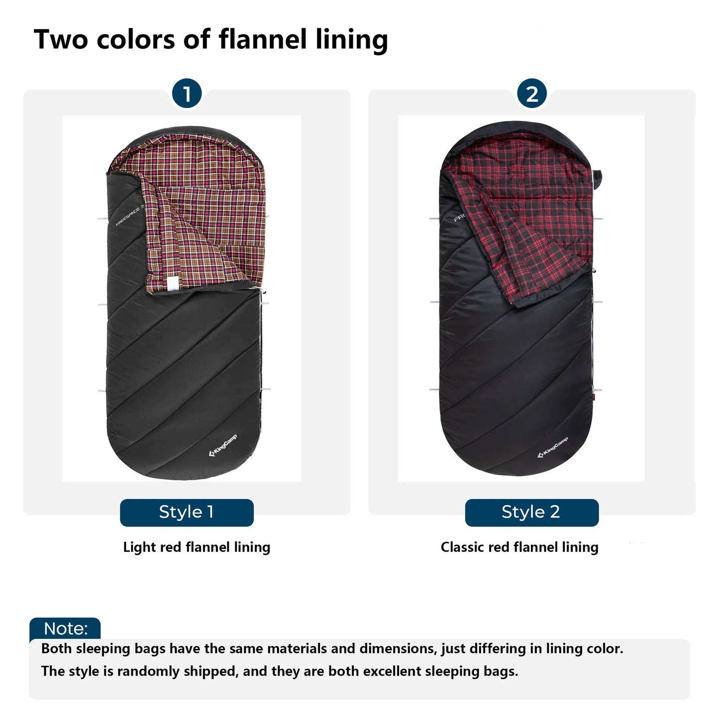 XL Cotton Flannel Sleeping Bags, Oversized Weatherproof 3-Season Sleep Bag with Hood for Camping & Hiking & Backpacking, 17.6℉-54℉ (Black)