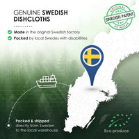 5 Pack Swedish Dishcloths for Kitchen - 100% Biodegradable & Compostable, Reusable Paper Towels Washable, Food-Safe & without Plastic - Dish Rags Suitable for Any Surface, Scandi White