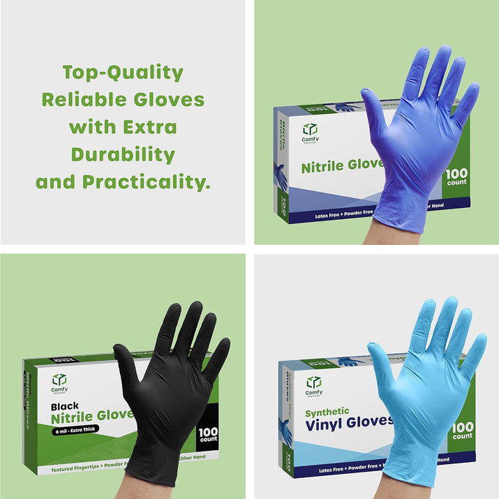 Disposable Vinyl Gloves – Clear, Latex-Free, Powder-Free, Bpa-Free – Safe for Food Handling, Cooking & Cleaning