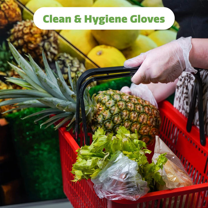 Disposable Vinyl Gloves – Clear, Latex-Free, Powder-Free, Bpa-Free – Safe for Food Handling, Cooking & Cleaning