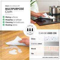 5 Pack Swedish Dishcloths for Kitchen - 100% Biodegradable & Compostable, Reusable Paper Towels Washable, Food-Safe & without Plastic - Dish Rags Suitable for Any Surface, Scandi White