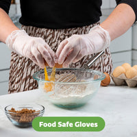 Disposable Vinyl Gloves – Clear, Latex-Free, Powder-Free, Bpa-Free – Safe for Food Handling, Cooking & Cleaning