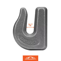3/8 In. Heavy Duty Forged Weld-On Grab Hook with 6,600 Lb. Safe Work Load - 1 Pack