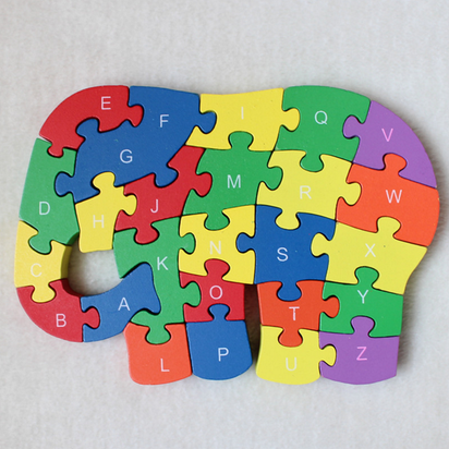 Kids Wooden Building Blocks Montessori Alphabets Numbers Puzzle Learning Fun Toy