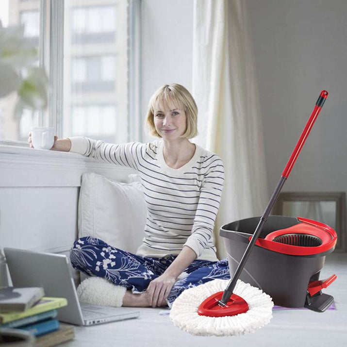 4 Pack Mop Head Replacement Compatible with Ocedar Mop Refills Easywring Spin Mop Refills Microfiber Mop Replacement Head