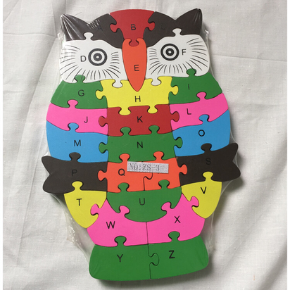 Kids Wooden Building Blocks Montessori Alphabets Numbers Puzzle Learning Fun Toy