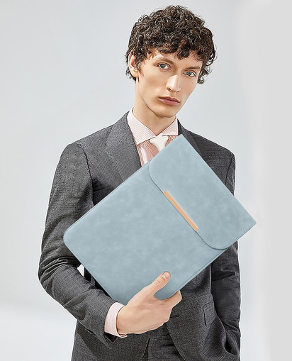 13.3-14 Inch Laptop Sleeve Case Faux Suede Leather for 13.3 13.5 13.6 14 Inches Macbook Air Pro Retina 13