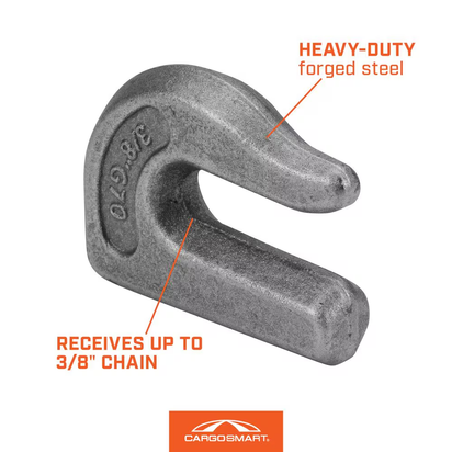 3/8 In. Heavy Duty Forged Weld-On Grab Hook with 6,600 Lb. Safe Work Load - 1 Pack