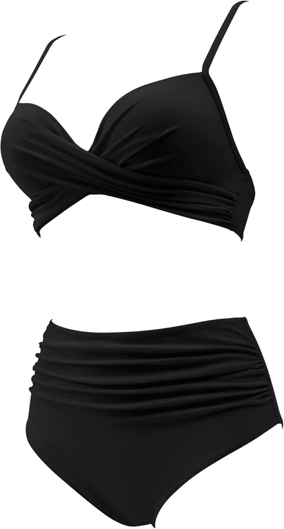 Women Criss Cross Bikini Set High Waisted Swimsuit Push up 2 Piece Bathing Suit