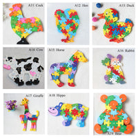 Kids Wooden Building Blocks Montessori Alphabets Numbers Puzzle Learning Fun Toy