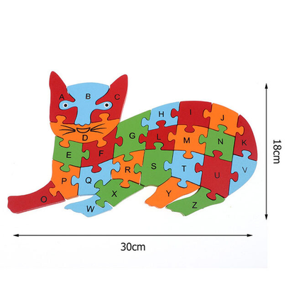 Kids Wooden Building Blocks Montessori Alphabets Numbers Puzzle Learning Fun Toy